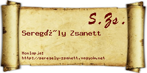 Seregély Zsanett névjegykártya