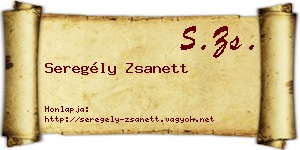 Seregély Zsanett névjegykártya